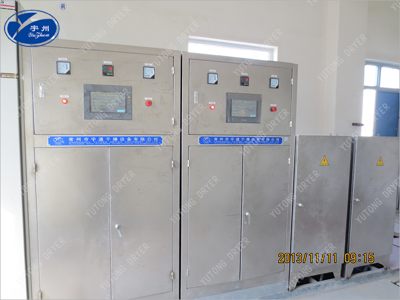 хромово - зелёная вращающаяся паровая сушилка